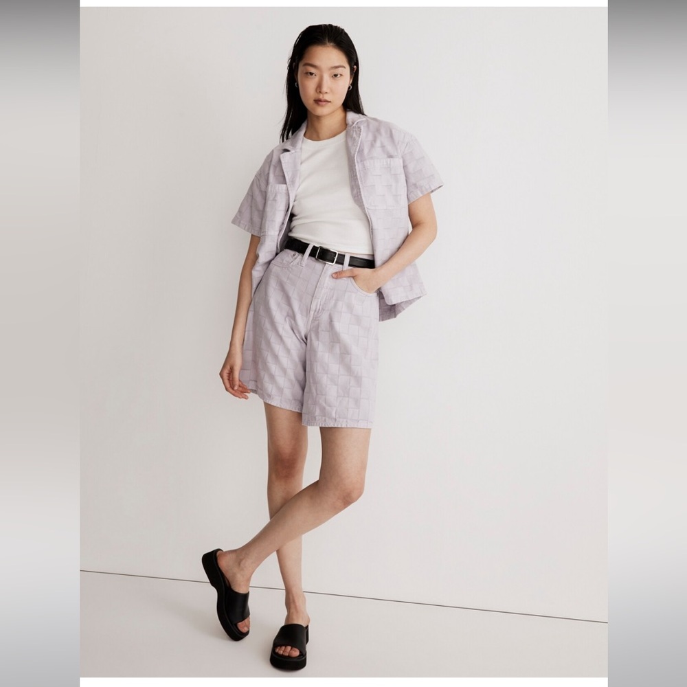 Madewell Bermuda Shorts in Checkerboard Jacquard